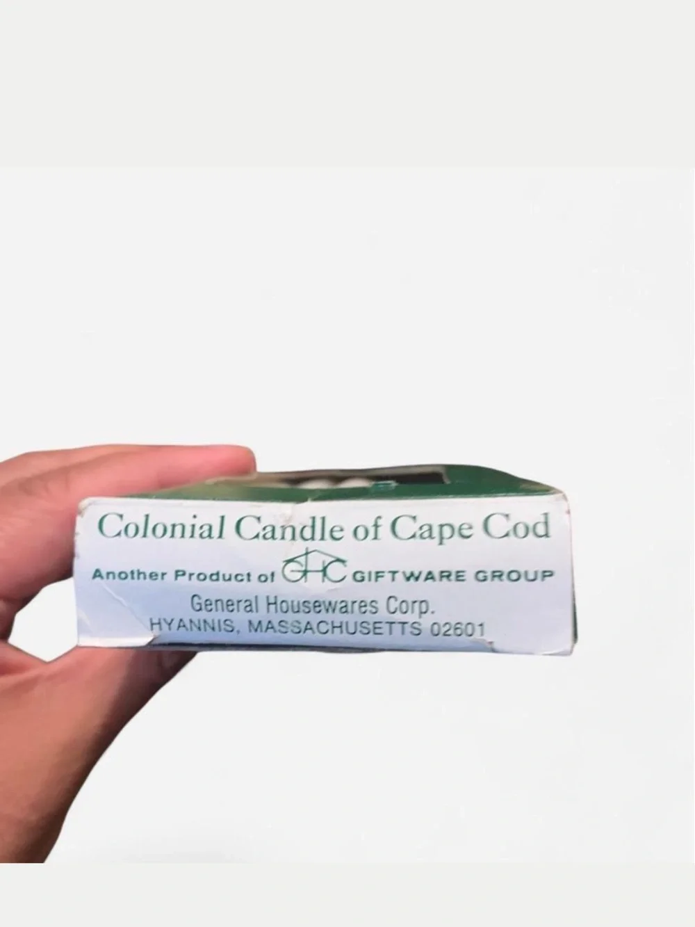 vintage Colonial Candle of Cape Cod white twist candles